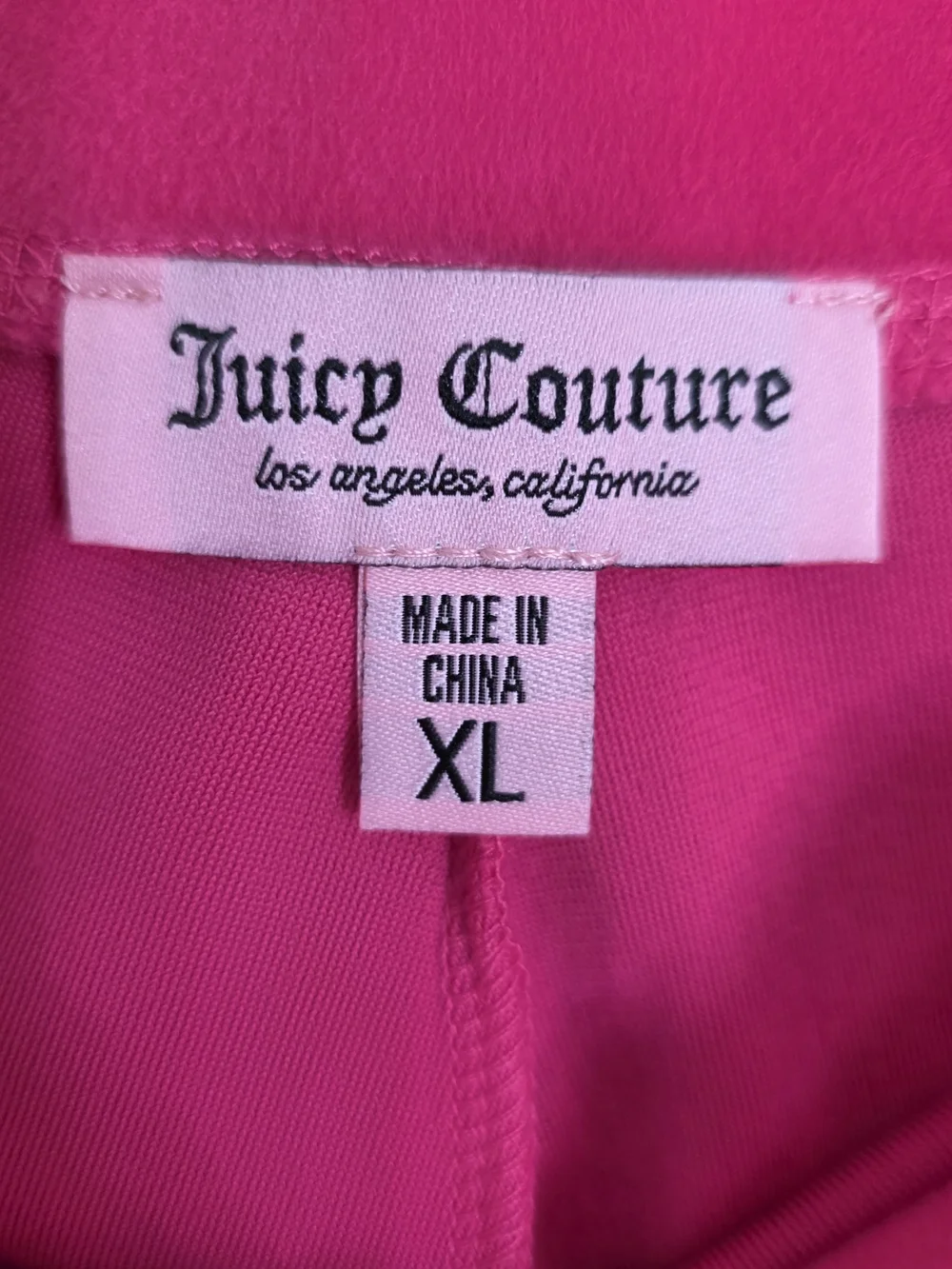 Juicy Couture Vixen Pink Velour Zip Hoodie & Jogger Pants XL. Y2K, Bling
